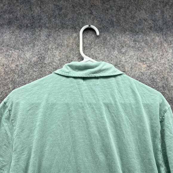 Lucky Brand Polo Shirt Men Large Teal Blue Casual Preppy Dress Cotton Vintage - Picture 10 of 12